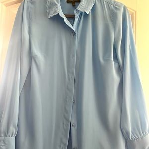 BR Light Blue Collar Top